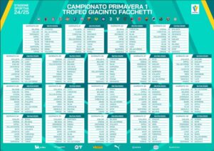 CALENDARIO PRIMAVERA 1 ritorno
