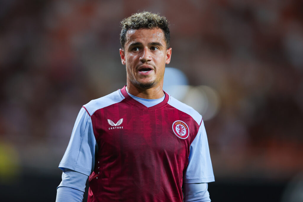 Philippe Coutinho con la maglia dell'Aston Villa. (Foto di Eric Alonso/Getty Images)
