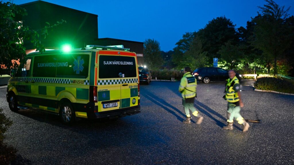 Tempestivo intervento dei soccorsi al campo di allenamento. (Foto: Pontus Lundahl/TT)