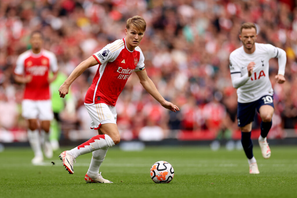 Odegaard Arsenal derby Tottenham