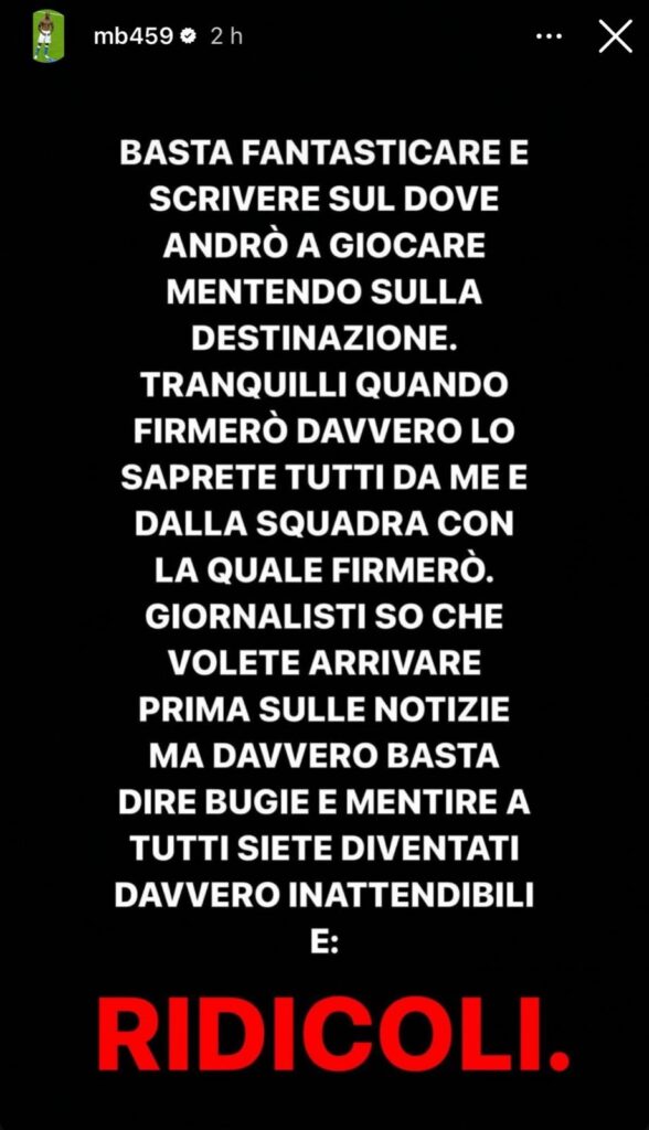 Balotelli storia instagram