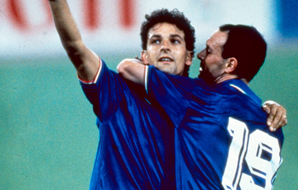 Roberto Baggio e Salvatore Schillaci ai Mondiali di Italia 90