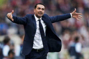 Raffaele Palladino, head coach of ACF Fiorentina, reacts