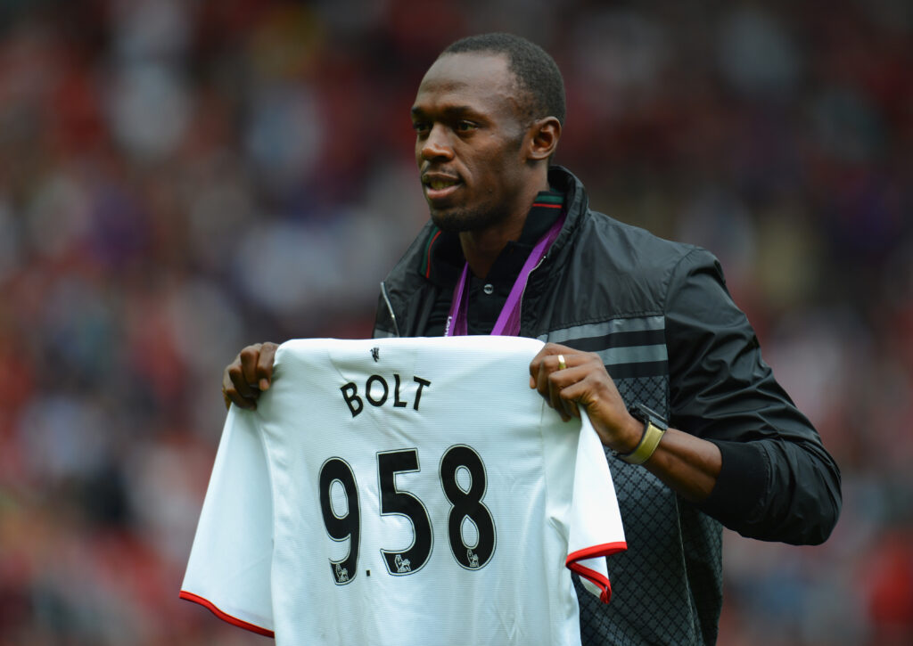 L'ex velocista Usain Bolt, fan del Manchester United
