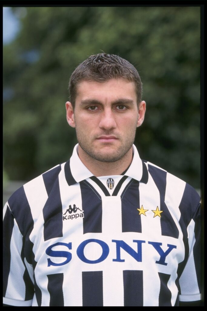 Aug 1996:  A portrait of Christian Vieri of Juventus taken during the club photocall. Mandatory Cred