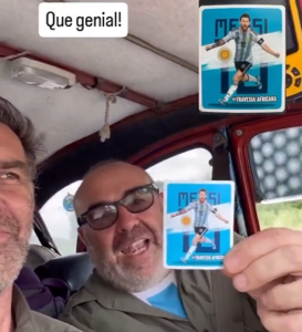 Tifosi argentini superano tutti i controlli della polizia con una figurina di Messi (Fonte Video Account X Taliban)