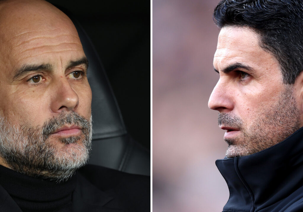 Pep Guardiola e Mikel Arteta