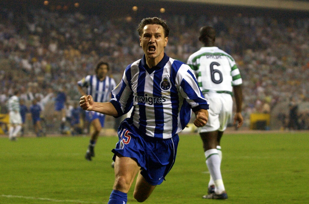 Dmitri Alenichev of FC Porto celebrates scoring the second goal