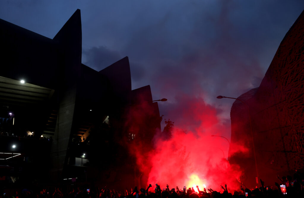Paris Saint-Germain Fans Watch The UEFA Champions League Final