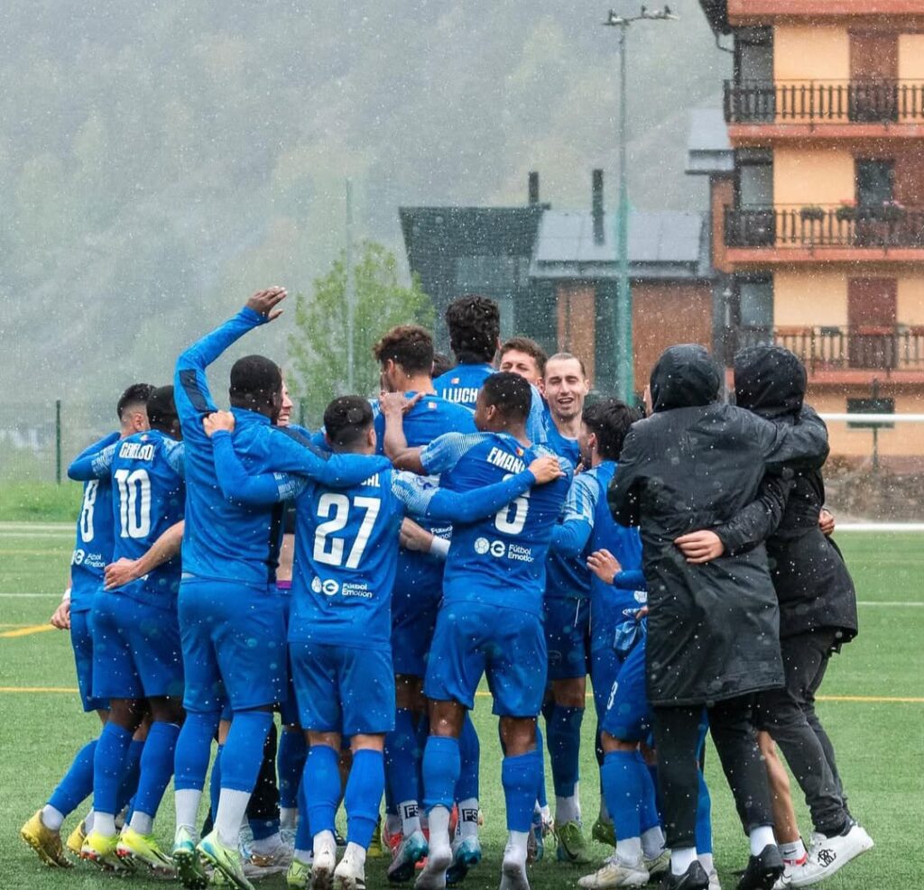 I giocatori dell'Athletic Escaldes