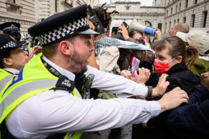 Protesters In London Demonstrate In Solidarity With 'Freedom Flotilla' Vessel Carrying Aid To Gaza