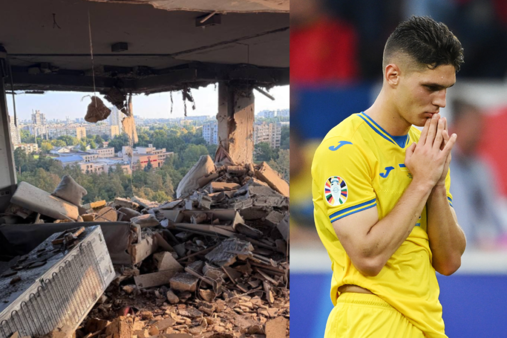 L'attacco russo danneggia l'abitazione di Sudakov: le foto su Instagram