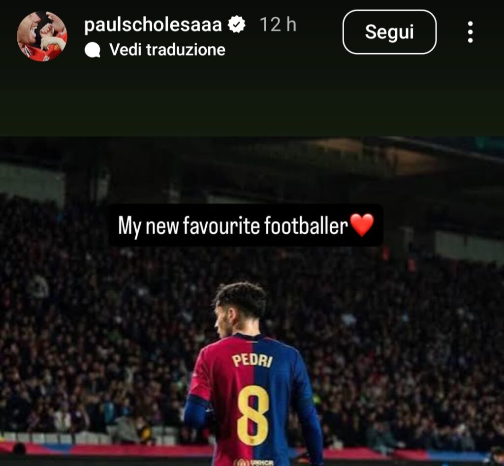 Scholes Pedri Instagram