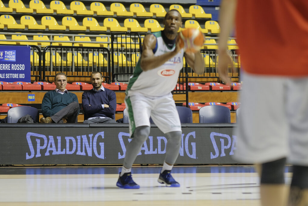 Juventus Player Giorgio Chiellini Meets Italy Basketball Team