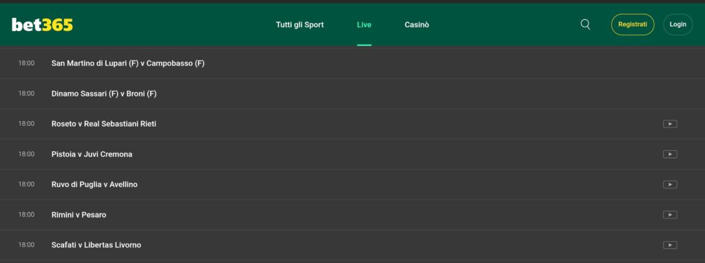 Rimini-Pesaro-Bet365