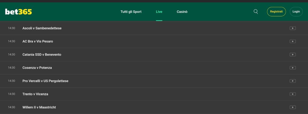 Trento-Vicenza-Bet365