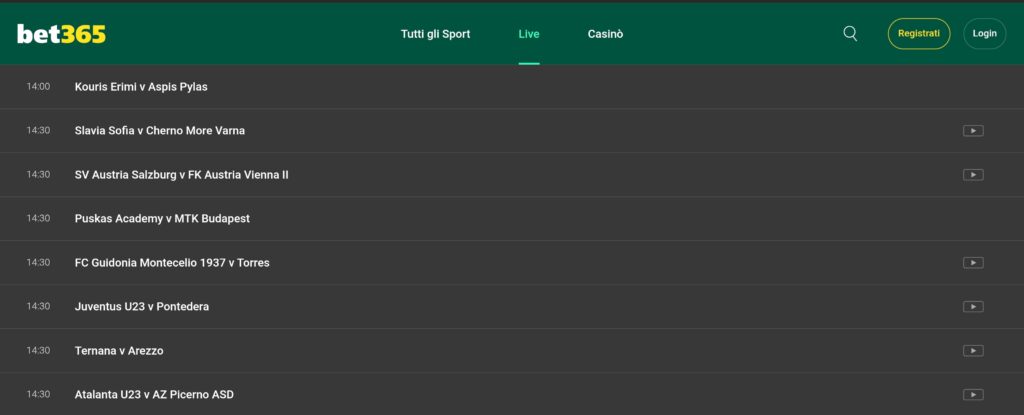 Juventus-Pontedera-Bet365