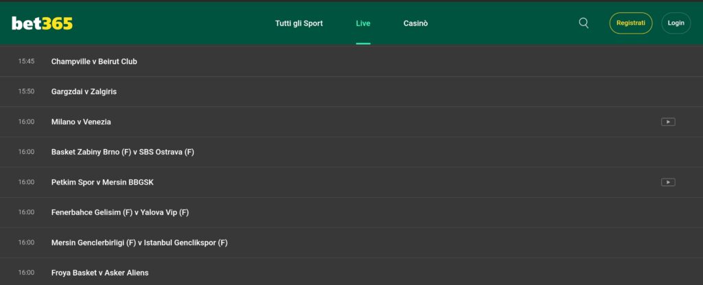 Milano-Venezia-Bet365