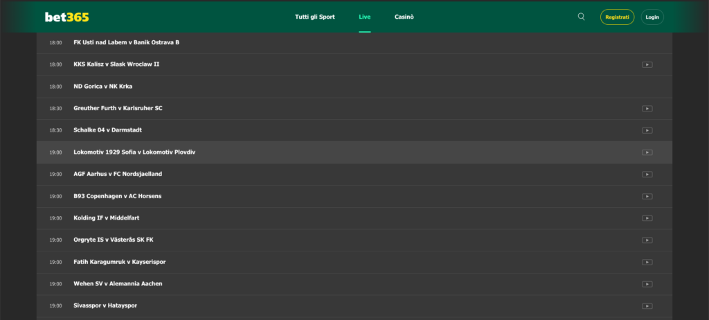 Aarhus-Nordsjaelland in streaming gratis su Bet365