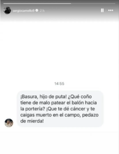 sergio camello minaccia