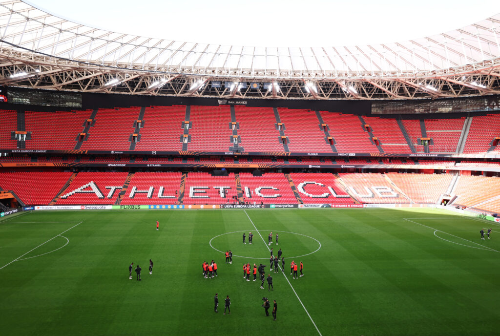 Manchester United Training Session And Press Conference - UEFA Europa League Final 2025