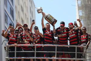 Flamengo Celebrates Winning The Copa CONMEBOL Libertadores 2025 Around Rio de Janeiro