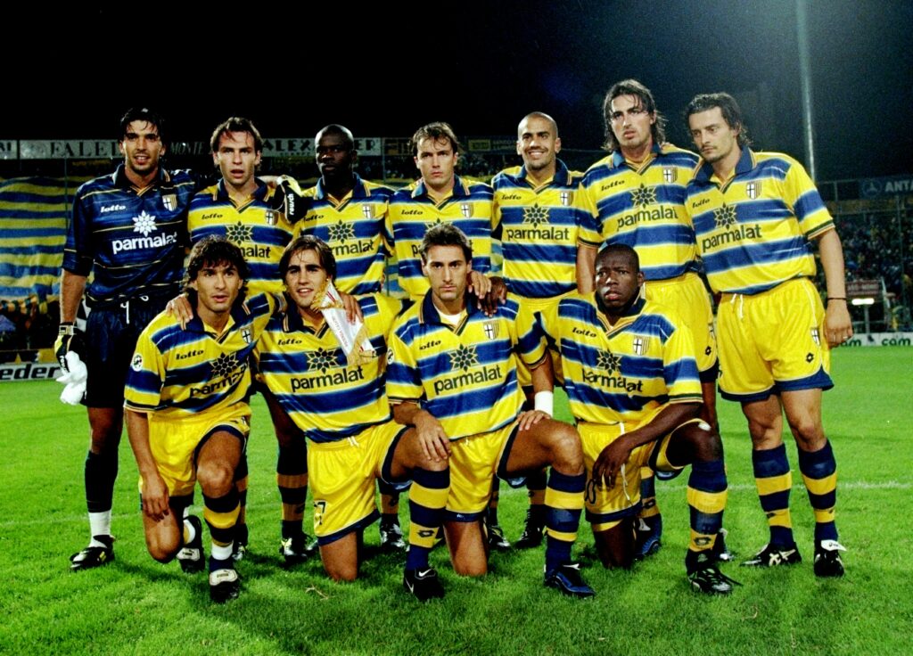 The Parma team pose for a group shot