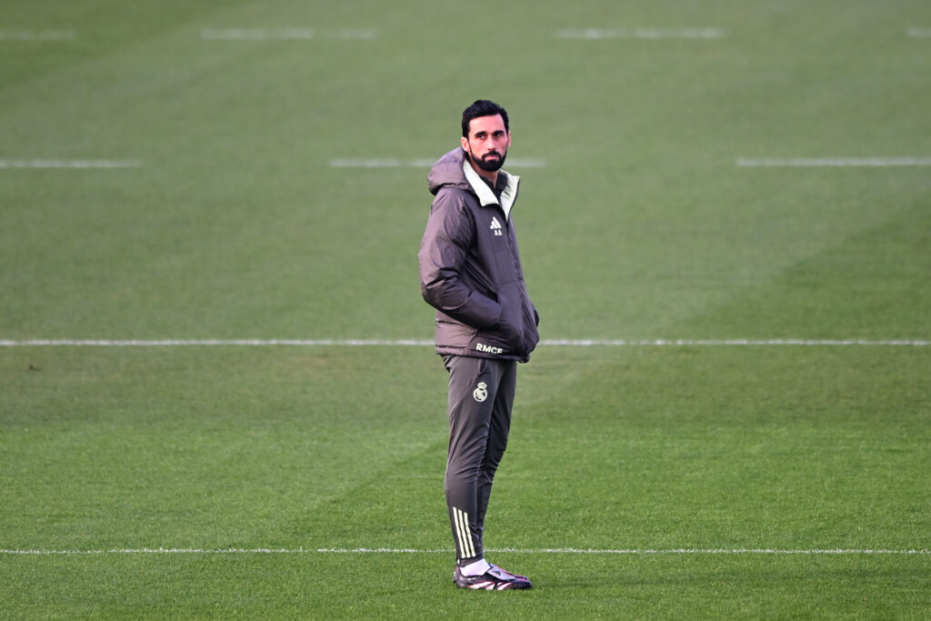 Alvaro Arbeloa durante una sessione d'allenamento