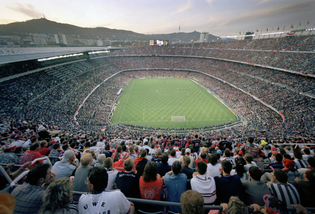General View 1999 UEFA Champions League Final Manchester United v Bayern Munich Nou Camp
