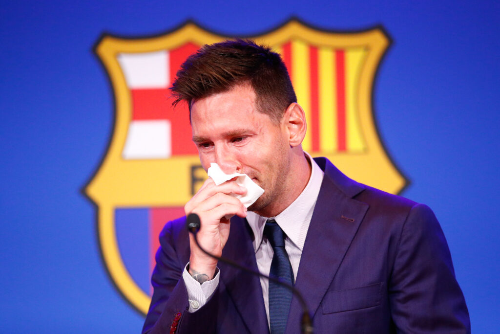 Lionel Messi of Barcelona Press Conference