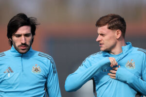 Newcastle United FC Training Session And Press Conference - UEFA Champions League 2025/26 Round of 16 First Leg